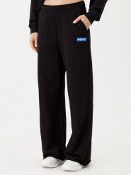 HUGO Spodnie dresowe 50522435 Czarny Relaxed Fit. Czarne spodnie dresowe Hugo, bez wzorów, z bawełny. Za 259.99 zł.