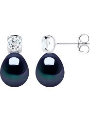 Pearline Srebrne kolczyki-wkrętki z perłami rozmiar: onesize. Niebieskie kolczyki Pearline, z cyrkonią, srebrne. Za 173.99 zł.
