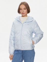 Tommy Jeans Kurtka przejściowa DW0DW17242 Błękitny Regular Fit. Niebieskie kurtki Tommy Jeans, xs, bez wzorów, z jeansu, bez kaptura. Za 519.99 zł.