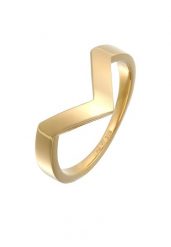 Elli PREMIUM Damski w kształcie litery V Geo Basic w rodowanym srebrze 925 Sterling Silver Pierścionki 1 ct. Szare pierścionki Elli PREMIUM, srebrne. Za 283.99 zł.