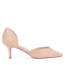 Szpilki JENNY. Brązowe czółenka Jenny, bez wzorów, bez obcasa, na szpilce, bez zapięcia. Za 119.99 zł.