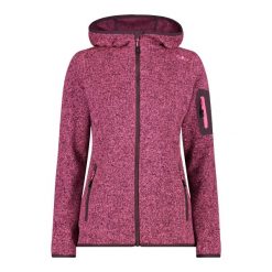 Polar z kapturem dla kobiet CMP. Czerwone bluzy z polaru CMP, bez wzorów, z polaru, trekkingowe. Za 297.50 zł.