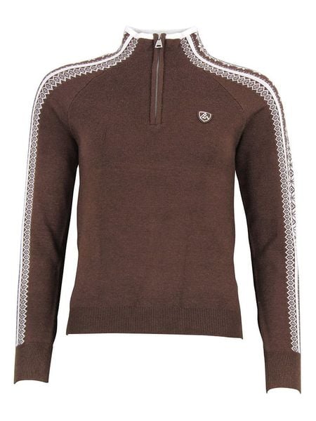 Peak Mountain Sweter "Adomino" w kolorze brązowym rozmiar: M. Brązowe swetry Peak Mountain, m, bez wzorów, bez ramiączek. Za 157.73 zł.