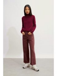 AUTHENTIC CASHMERE Kaszmirowy golf "Bise" w kolorze bordowym rozmiar: XXL. Czerwone swetry AUTHENTIC CASHMERE, xxl, bez wzorów, z kaszmiru, bez ramiączek. Za 347.99 zł.
