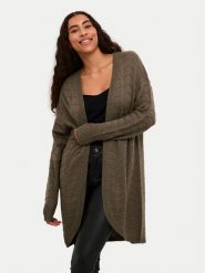 Kaffe Kardigan Kaemria 10506359 Khaki Regular Fit. Brązowe swetry Kaffe, xs, bez wzorów, z syntetyku, bez ramiączek. Za 99.99 zł.