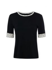 Marc Cain Koszulka Kobiety Bawełna czarny, 42. Czarne t-shirty sportowe Marc Cain, uniwersalny, bez wzorów, z bawełny, bez ramiączek. Za 649.95 zł.