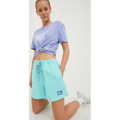 Quiksilver t-shirt bawełniany x Stranger Things kolor fioletowy. Fioletowe t-shirty Quiksilver, bez wzorów, z bawełny, bez kołnierzyka, bez ramiączek. Za 139.99 zł.