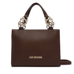 Torebka LOVE MOSCHINO. Brązowe torebki klasyczne Love Moschino, bez wzorów, klasyczne, bez dodatków. Za 949.99 zł.
