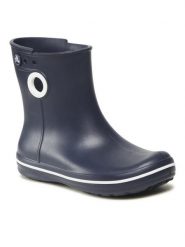 Crocs Kalosze Jaunt Shorty Boot W 15769 Granatowy. Niebieskie kalosze Crocs, bez wzorów, z tworzywa sztucznego, bez zapięcia. Za 99.99 zł.
