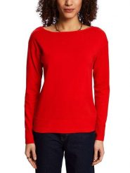 ESPRIT Sweter w kolorze czerwonym rozmiar: XL. Czerwone swetry Esprit, xl, bez wzorów, z bawełny, bez ramiączek. Za 101.23 zł.
