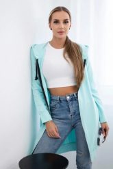 Bluza sukienkowa z kapturem miętowa. Zielone bluzy KESI, l, bez wzorów, z bawełny, bez ramiączek, z kapturem. Za 234.40 zł.