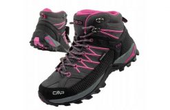 Buty damskie trekkingowe CMP Rigel wodoodporne. Czarne buty trekkingowe CMP, na zimę, z materiału, bez zapięcia. Za 379.99 zł.