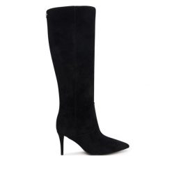 Kozaki Guess. Czarne kozaki Guess, z aplikacjami, bez obcasa, na szpilce, bez zapięcia. Za 954.99 zł.