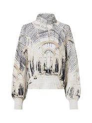 Monari Sweter damski z dzianiny Kobiety Bawełna biały|czarny|beżowy wzorzysty, 40. Białe swetry Monari, bez wzorów, z bawełny, bez ramiączek. Za 699.95 zł.