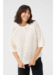 Kaffe Sweter w kolorze kremowym rozmiar: M. Brązowe swetry Kaffe, m, bez wzorów, bez ramiączek. Za 69.99 zł.