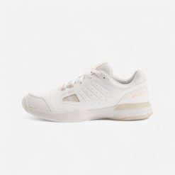 Buty tenisowe Artengo TS500 damskie na mączkę. Białe buty do biegania ARTENGO, na jesień, bez wzorów, z kauczuku, bez zapięcia, do biegania. Za 199.99 zł.