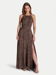 Swing Sukienka wieczorowa 5AI15400 Brązowy Regular Fit. Brązowe sukienki Swing, bez wzorów, z syntetyku, wizytowe, bez kołnierzyka, bez ramiączek. Za 779.99 zł.