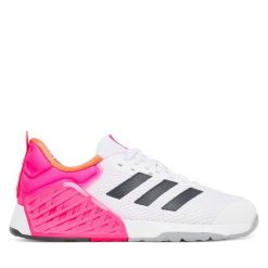 Buty na siłownię adidas. Szare buty treningowe adidas, bez wzorów, bez zapięcia, na fitness i siłownię. Za 569.99 zł.