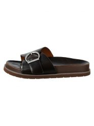 GANT Footwear Skórzane klapki "Mardale" w kolorze brązowym rozmiar: 40. Brązowe klapki GANT Footwear, bez wzorów, klasyczne, z otwartym noskiem, bez obcasa, bez zapięcia. Za 239.96 zł.
