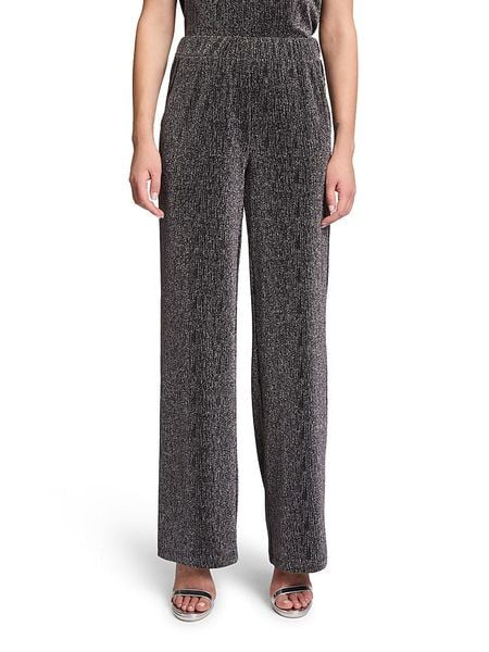 BETTY & CO Spodnie w kolorze czarnym rozmiar: 42. Czarne spodnie materiałowe Betty & Co, bez wzorów, z materiału, z podwyższonym stanem. Za 113.63 zł.