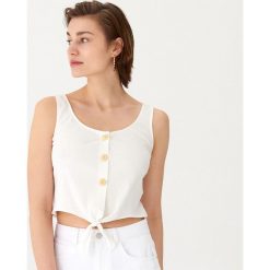 Top z wiązaniem u dołu - Biały. Topy marki House. Za 35.99 zł.