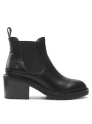 EMU Australia Botki Clare W12823 Czarny. Czarne botki Emu Australia, bez wzorów, ze skóry, bez obcasa, na słupku, bez zapięcia. Za 899.99 zł.