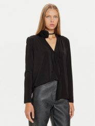 Marella Bluzka Rigolo 2423946102 Czarny Regular Fit. Czarne bluzki Marella, m, bez wzorów, z wiskozy, bez kołnierzyka, bez ramiączek. Za 379.99 zł.