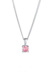 Elli Damski wisiorek pasjans Basic z różowym kryształem ze srebra 925 Sterling Silver Naszyjniki 1 ct. Czerwone naszyjniki Elli, z materiału, z cyrkonią, srebrne. Za 183.99 zł.