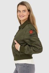 KENZO Zielona kurtka bomberka damska boke flower, Rozmiar L. Zielone kurtki Kenzo, l, bez wzorów, bez kaptura. W wyprzedaży za 2,009.99 zł.