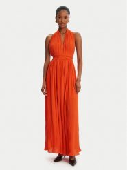 Bardot Sukienka wieczorowa Amala Pleated Halter 60031DB Czerwony Regular Fit. Czerwone sukienki Bardot, bez wzorów, z syntetyku, wizytowe, bez kołnierzyka, bez ramiączek. Za 439.99 zł.