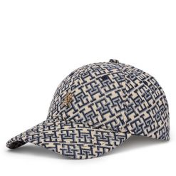 Czapka z daszkiem Tommy Hilfiger. Niebieskie czapki z daszkiem Tommy Hilfiger, bez wzorów. Za 249.99 zł.