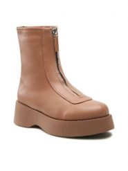 Jenny Fairy Botki HZ030201-01 Brązowy. Brązowe botki Jenny Fairy, bez wzorów, ze skóry, bez obcasa, na płaskiej podeszwie, bez zapięcia. Za 119.97 zł.