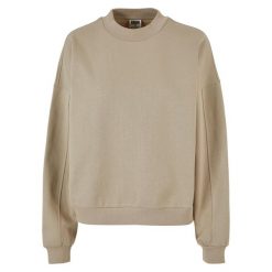 Sweter Damski Organic Crew Neck Oversized Jumper. Brązowe swetry Urban Classics, xl, bez wzorów, bez ramiączek. Za 222.99 zł.