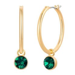 Lulu & Jane Kolczyki z mosiadzu w kolorze zlotym z krysztalem 1 ct Damski. Żółte kolczyki Lulu & Jane, z kryształem, szklane. Za 149.99 zł.
