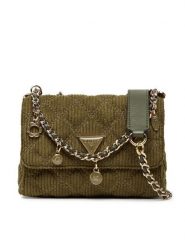 Guess Torebka Giully II Mini HWCG96 73740 Zielony. Zielone kopertówki Guess, z aplikacjami, z materiału, wizytowe, bez dodatków. Za 379.99 zł.