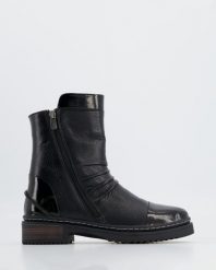BOTKI DAMSKIE 10666-85 COMB BL. Botki Venezia, bez wzorów, ze skóry, bez obcasa, bez zapięcia. Za 349.00 zł.