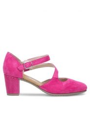 Rieker Półbuty 41080-31 Różowy. Czerwone półbuty wsuwane Rieker, bez wzorów, z materiału, bez obcasa, na obcasie. Za 289.99 zł.