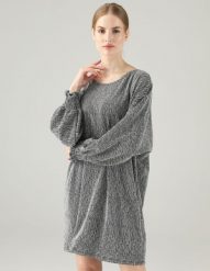 Srebrna sukienka. Szare sukienki Unisono, s, bez wzorów, z tkaniny, bez kołnierzyka, bez ramiączek, mini. Za 169.00 zł.