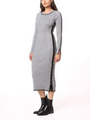Scotch & Soda Sukienka dzianinowa w kolorze jasnoszarym rozmiar: M. Szare sukienki Scotch & Soda, m, bez wzorów, z dzianiny, bez kołnierzyka, bez ramiączek, maxi. Za 177.94 zł.