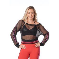 Bluzka sportowa damska z siateczki Zumba Wear XL. Czarne t-shirty sportowe ZUMBA WEAR, s, bez wzorów, z poliesteru, bez ramiączek, na jogę i pilates. W wyprzedaży za 114.00 zł.