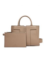 Elisabetta Franchi Torebka BS05A51E2 Beżowy. Brązowe torebki klasyczne Elisabetta Franchi, bez wzorów, ze skóry, bez dodatków. Za 1,959.00 zł.