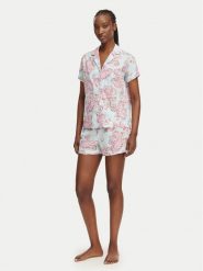 LAUREN RALPH LAUREN Piżama LAUREN RALPH LAUREN-ILN12506 Niebieski jasny Regular Fit. Niebieskie piżamy Lauren Ralph Lauren, s, bez wzorów, z bawełny, bez kołnierzyka, bez ramiączek. Za 449.99 zł.