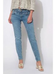 Rosner Dżinsy - Skinny fit - w kolorze błękitnym rozmiar: 38/L30. Niebieskie jeansy Rosner, l, z aplikacjami, ze skóry, z podwyższonym stanem. Za 187.99 zł.