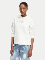 Tommy Jeans Bluza Tjw DW0DW23485 Biały Regular Fit. Białe bluzy Tommy Jeans, m, bez wzorów, z bawełny, bez ramiączek, bez kaptura. Za 409.99 zł.
