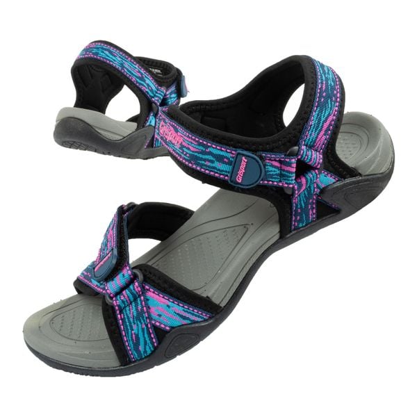 Buty sportowe sandały damskie Grisport. Buty trekkingowe Grisport, bez wzorów, z materiału, bez zapięcia, trekkingowe. Za 189.00 zł.