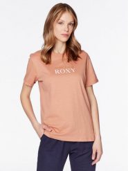 Roxy T-Shirt Noon Ocean ERJZT05490 Pomarańczowy Regular Fit. Brązowe t-shirty Roxy, xs, bez wzorów, z bawełny, bez kołnierzyka, bez ramiączek. Za 59.99 zł.