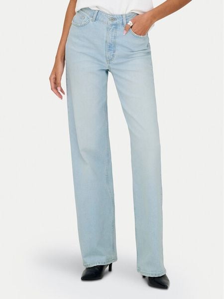 ONLY Jeansy Juicy 15359784 Niebieski Wide Leg. Niebieskie jeansy ONLY, bez wzorów, z bawełny. Za 168.99 zł.