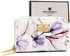 Portfel damski Peterson PTN 007-F8 fioletowy. Fioletowe portfele Peterson, bez wzorów, ze skóry ekologicznej. Za 68.99 zł.