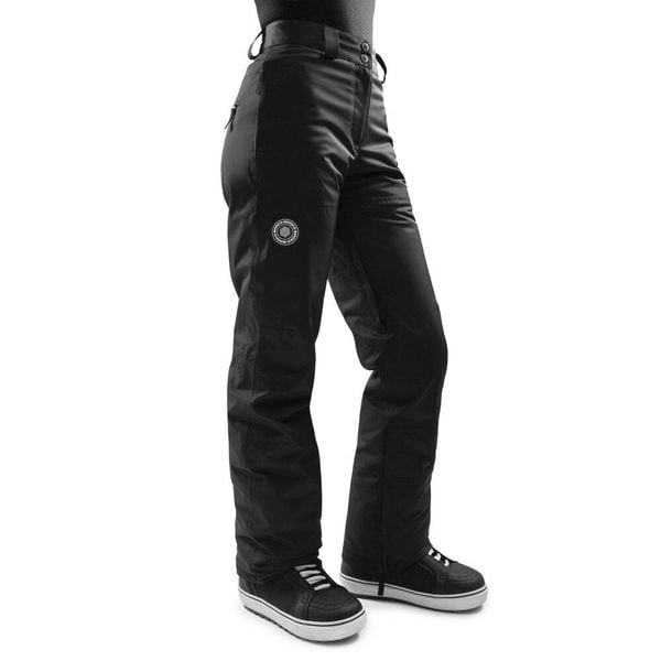 Spodnie snowboardowe damskie P1-W Vader. Czarne spodnie narciarskie SIROKO, bez wzorów, z elastanu, narciarskie. Za 411.20 zł.