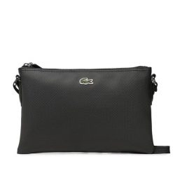 Torebka Lacoste. Czarne listonoszki Lacoste, bez wzorów, bez dodatków. Za 349.99 zł.